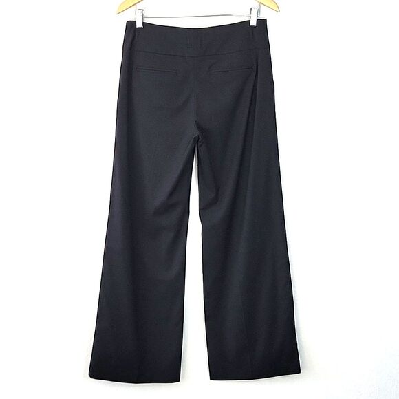 H&M Women's Modern Classic Black Wide Leg Dress Pants size 8 Creased Pockets - Picture 4 of 11